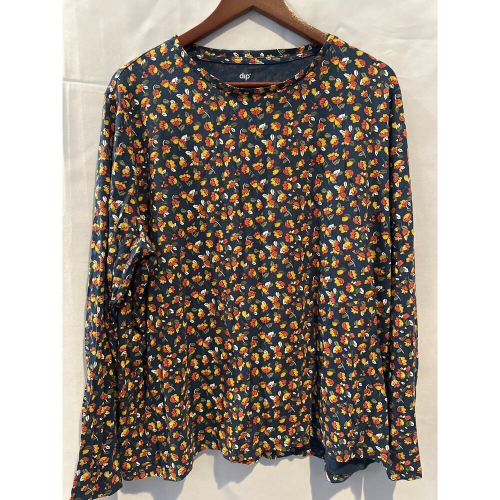 Dip Plus Size 3X Floral Long Sleeve Top
